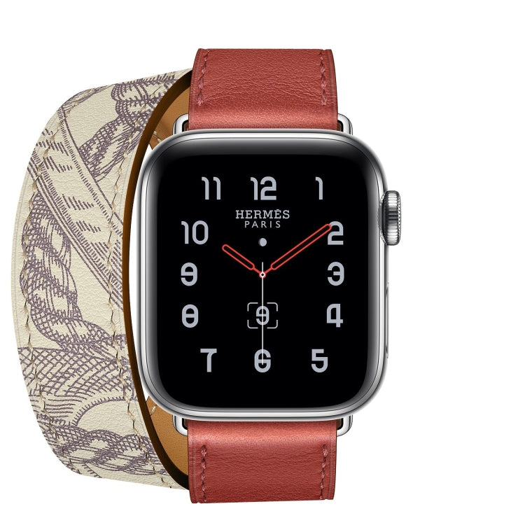 Pour Apple Watch 3/2/1 génération 38mm sérigraphie universelle bracelet de montre à double boucle