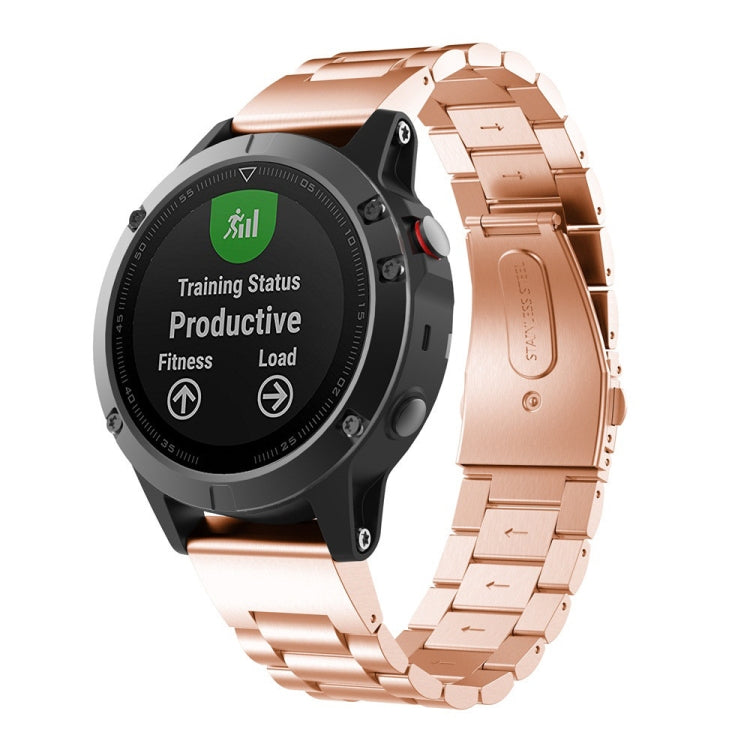 Pour bracelet de montre en acier inoxydable à trois perles Garmin 5 20 mm