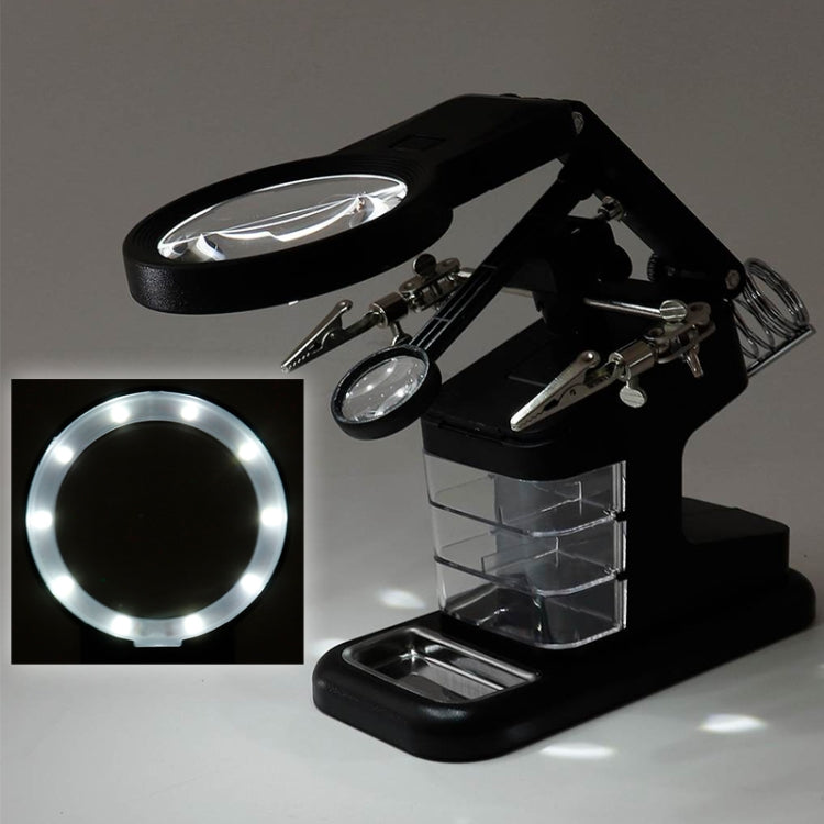 Loupe multifonctionnelle d'inspection de réparation de soudure de puce de bureau avec la lumière de LED