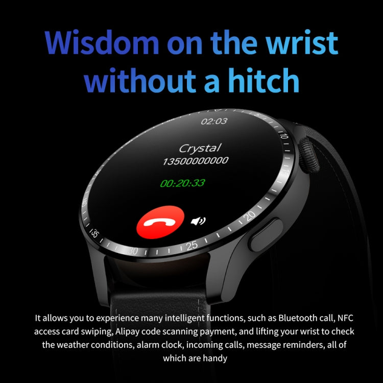 UM93Pro 1,28 pouces fréquence cardiaque / surveillance de l'oxygène sanguin montre d'appel Bluetooth avec fonction NFC
