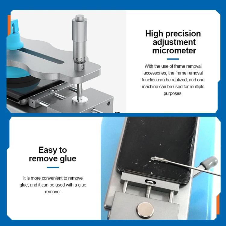 SUNSHINE S-918F Plus Séparateur d'écran incurvé 5 en 1 pour téléphone portable, réparation d'écran LCD, plateforme chauffante, S-918F Plus