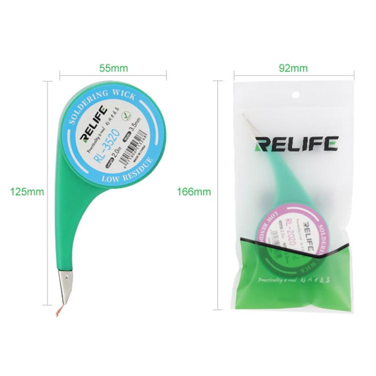 Ruban adhésif puissant pour dessouder, à faible résidu et sans nettoyage, idéal pour la réparation et le soudage., RELIFE 1.5mm x 2m, RELIFE 2mm x 2m, RELIFE 2.5mm x 2m, RELIFE 3mm x 2m, RELIFE 3.5mm x 2m