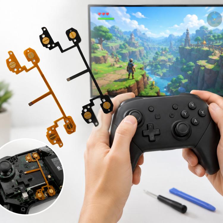 Câble flexible de réparation pour boutons de gâchette L/R/ZL/ZR de la manette Nintendo Switch Pro (film conducteur)