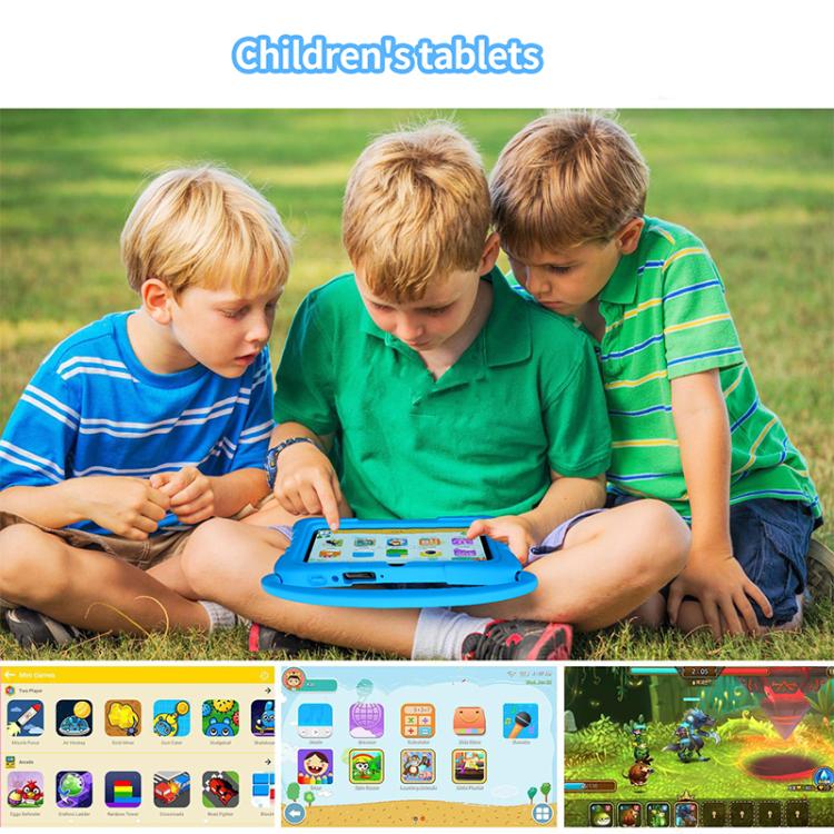 Tablette PC enfant BDF K3 7 pouces WiFi avec étui en silicone, 2 Go + 32 Go, Android 8.1, processeur quadricœur MTK6735, prise US, 4GB+64GB