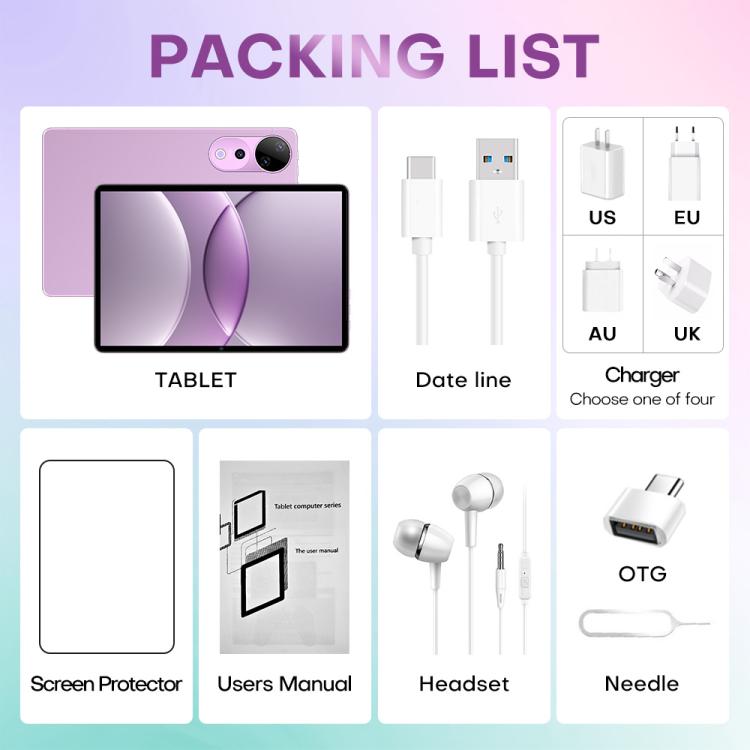 Pad 9 Ultra 10.1 inch 3G Phone Call Tablet PC, 2GB+32GB, Android 10 MTK6737 Quad Core, US Plug, US Plug