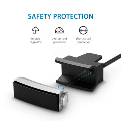 Pour Fitbit Alta Watch Câble de clip de chargeur USB avec bouton de réinitialisation, longueur: 30 cm