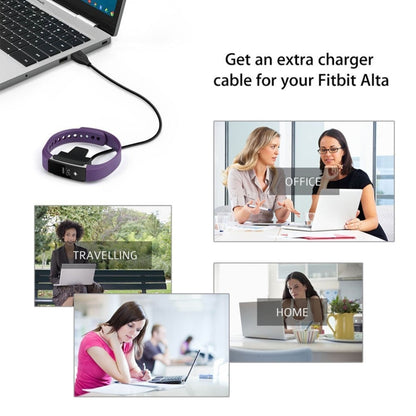 Pour Fitbit Alta Watch Câble de clip de chargeur USB avec bouton de réinitialisation, longueur: 30 cm