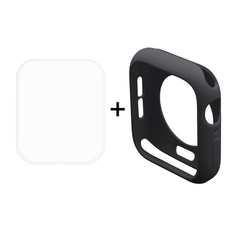 ENKAY Hat-Prince Coque de protection semi-plaquée en TPU 2 en 1 + Protecteur d'écran HD incurvé en PET plein écran 3D pour Apple Watch Series 5 et 4 40 mm, 40mm