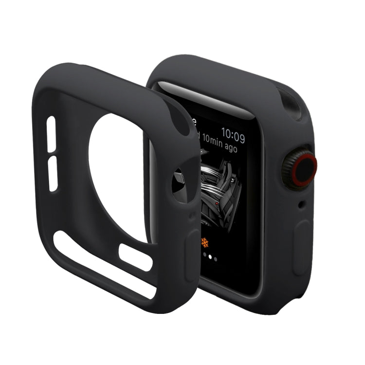 ENKAY Hat-Prince Coque de protection semi-plaquée en TPU 2 en 1 + Protecteur d'écran HD incurvé en PET plein écran 3D pour Apple Watch Series 5 et 4 40 mm, 40mm