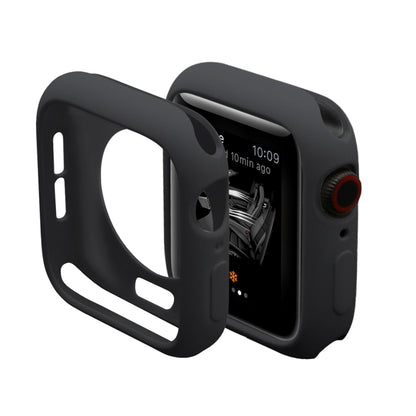 ENKAY Hat-Prince Coque de protection semi-plaquée en TPU 2 en 1 + Protecteur d'écran HD incurvé en PET plein écran 3D pour Apple Watch Series 5 et 4 40 mm, 40mm