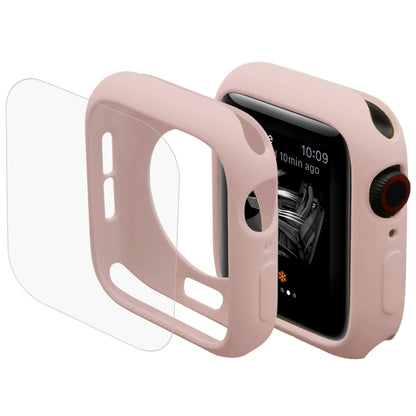 ENKAY Hat-Prince Coque de protection semi-plaquée en TPU 2 en 1 + Protecteur d'écran HD incurvé en PET plein écran 3D pour Apple Watch Series 5 et 4 40 mm, 40mm