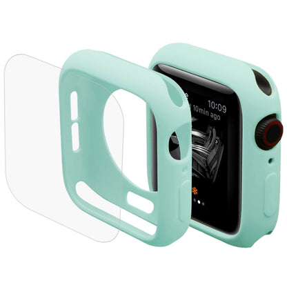 ENKAY Hat-Prince Coque de protection semi-plaquée en TPU 2 en 1 + Protecteur d'écran HD incurvé en PET plein écran 3D pour Apple Watch Series 5 et 4 40 mm, 40mm