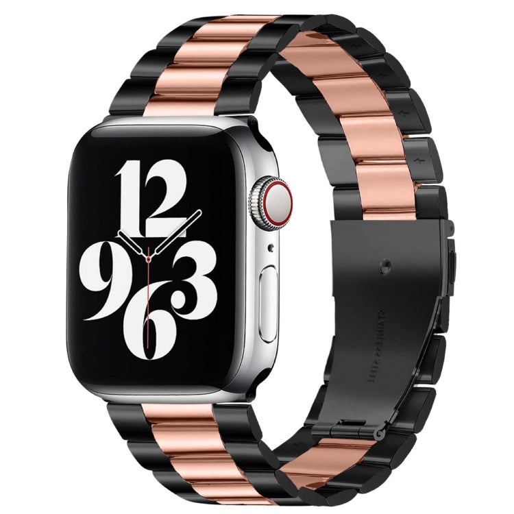 Bracelet de montre en acier inoxydable, pour Apple Watch Series 8&7 41mm / SE 2&6&SE&5&4 40mm / 3&2&1 38mm, boucle pliable, 3 perles