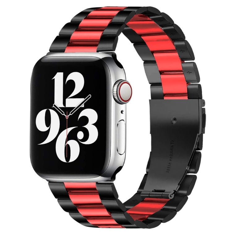 Bracelet de montre en acier inoxydable, pour Apple Watch Series 8&7 41mm / SE 2&6&SE&5&4 40mm / 3&2&1 38mm, boucle pliable, 3 perles