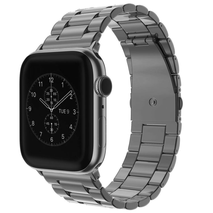 Bracelet de montre en acier inoxydable, pour Apple Watch Series 8&7 41mm / SE 2&6&SE&5&4 40mm / 3&2&1 38mm, boucle pliable, 3 perles