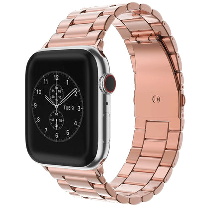 Bracelet de montre en acier inoxydable, pour Apple Watch Series 8&7 41mm / SE 2&6&SE&5&4 40mm / 3&2&1 38mm, boucle pliable, 3 perles