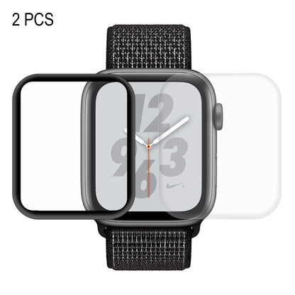 2 PCS ENKAY Hat-Prince 3D Plein Écran PET + 3D Plein Écran Galvanoplastie PET Courbé Chaleur Courbure HD Protecteur d'Écran pour Apple Watch Série 4 44mm, For Apple Watch Series 6 / 5 / 4 / Watch SE 44mm