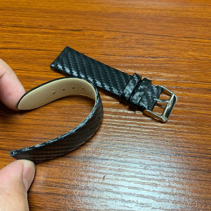 Bracelet en cuir véritable et fibre de carbone pour Apple Watch séries 5 et 4 40 mm et séries 3, 2 et 1 38 mm