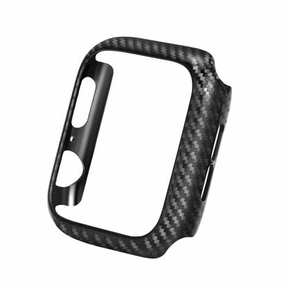 Bracelet en Cuir Véritable en Fibre de Carbone + Cadre pour Apple Watch Series 4 40mm, Apple Watch Series 4 40mm