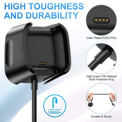 Support de Base de station de chargement pour Fitbit Versa 2, avec câble de chargement de 1m