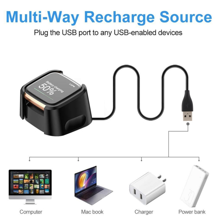 Support de Base de station de chargement pour Fitbit Versa 2, avec câble de chargement de 1m