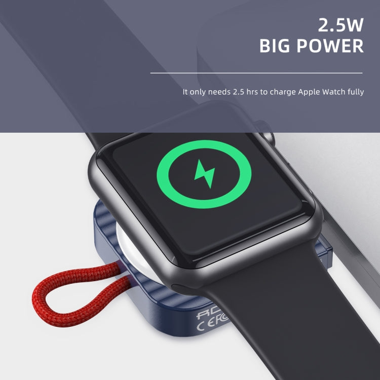 Chargeur sans fil magnétique portable ROCK W26 pour Apple Watch, W26 USB Interface