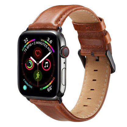 Bracelet de montre en cuir à boucle noire pour Apple Watch Ultra 49 mm / Série 8&7 45 mm / SE 2&6&SE&5&4 44 mm / 3&2&1 42 mm, For Apple Watch Ultra 49mm / Series 8&7 45mm / SE 2&6&SE&5&4 44mm / 3&2&1 42mm