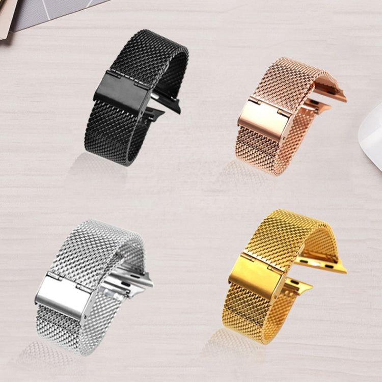 Bracelet de montre milanais en acier inoxydable 304 avec connecteur pour Apple Watch Ultra 49mm/série 8&7 45mm/SE 2&6&SE&5&4 44mm/3&2&1 42mm, For Apple Watch Series  7  45mm / & 6 & SE & 5 & 4 44mm