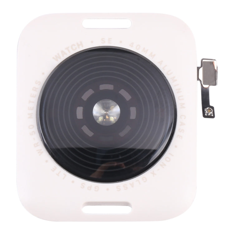 Coque arrière en verre avec bobine de charge sans fil pour Apple Watch Series SE 2022 40 mm LTE Edition