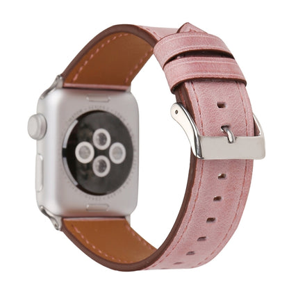 Pour Apple Watch Ultra 49mm/série 8&7 45mm/SE 2&6&SE&5&4 44mm/3&2&1 42mm bracelet de montre en cuir véritable de Style frais, 42mm
