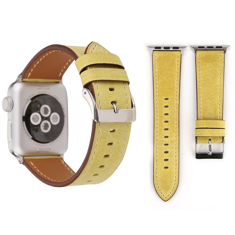 Pour Apple Watch Ultra 49mm/série 8&7 45mm/SE 2&6&SE&5&4 44mm/3&2&1 42mm bracelet de montre en cuir véritable de Style frais, 42mm