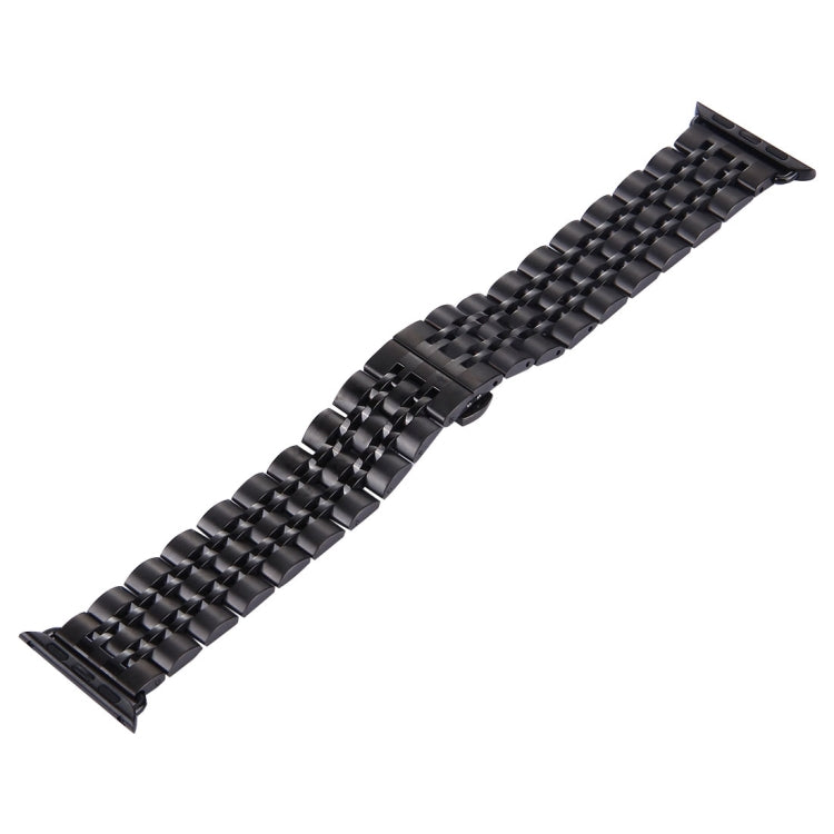 Bracelet de montre en acier inoxydable avec boucle papillon cachée pour hommes, 22mm, 7 perles, pour Apple Watch 42mm, 22mm Men