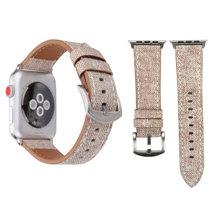 Pour Apple Watch Series 8 & 7 41mm / SE 2 & 6 & SE & 5 & 4 40mm / 3 & 2 & 1 38mm Simple mode cuir véritable motif Cowboy bracelet de montre, 38mm