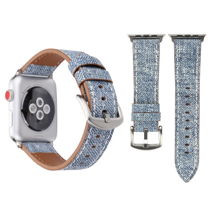 Pour Apple Watch Series 8 & 7 41mm / SE 2 & 6 & SE & 5 & 4 40mm / 3 & 2 & 1 38mm Simple mode cuir véritable motif Cowboy bracelet de montre, 38mm