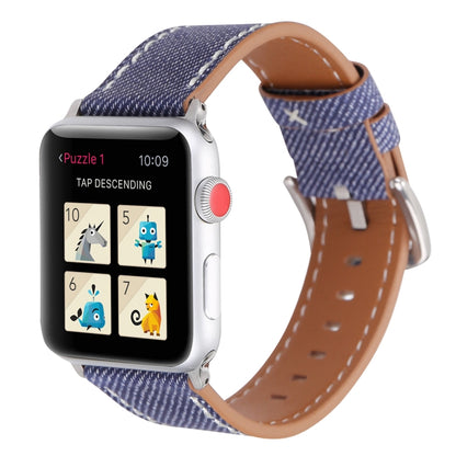 Pour Apple Watch Ultra 49mm / Série 8&7 45mm / SE 2&6&SE&5&4 44mm / 3&2&1 42mm Bracelet de montre à motif cowboy en cuir véritable à la mode simple, 42mm