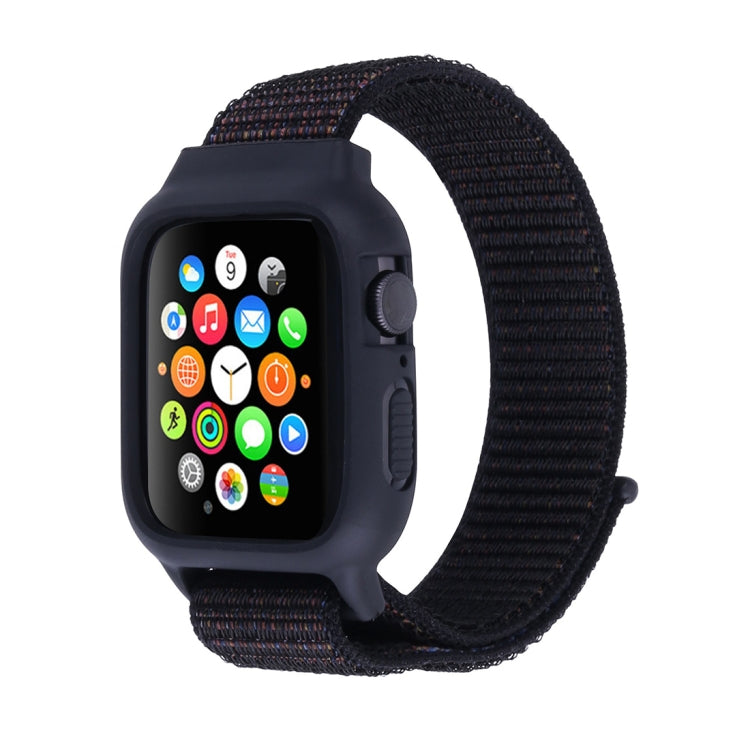 Pour Apple Watch Series 7 45 mm / 6 & SE & 5 & 4 44 mm / 3 & 2 & 1 42 mm Bracelet de montre en nylon avec fermeture auto-agrippante, For Apple Watch Series 7 45mm / 6 & SE & 5 & 4 44mm / 3 & 2 & 1 42mm                                                   ...