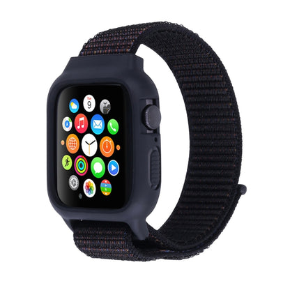 Pour Apple Watch Series 7 45 mm / 6 & SE & 5 & 4 44 mm / 3 & 2 & 1 42 mm Bracelet de montre en nylon avec fermeture auto-agrippante, For Apple Watch Series 7 45mm / 6 & SE & 5 & 4 44mm / 3 & 2 & 1 42mm                                                   ...