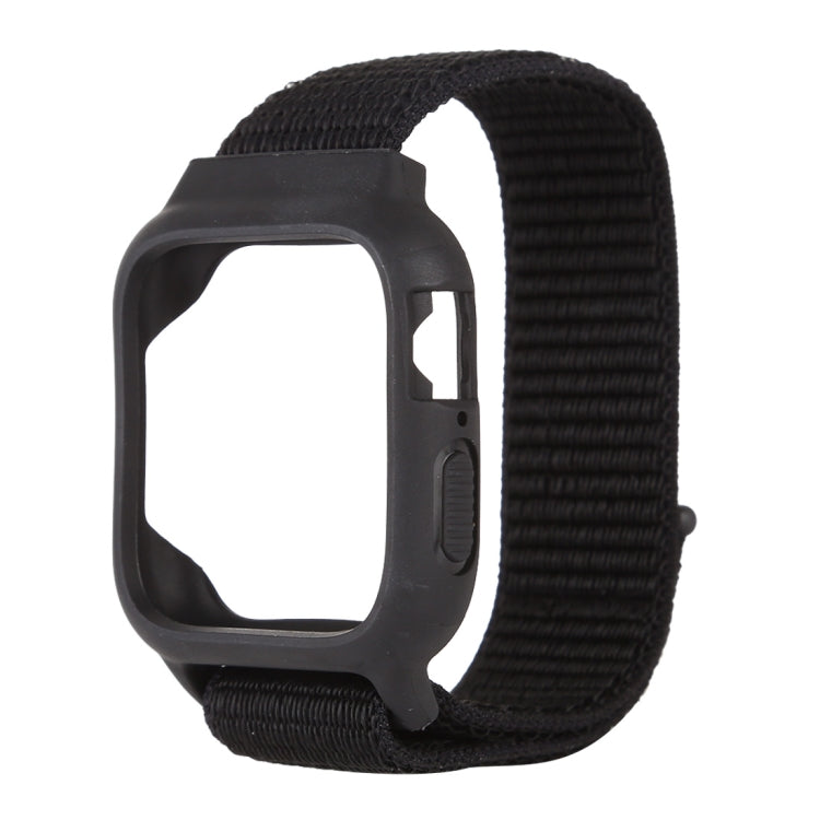 Pour Apple Watch Series 7 45 mm / 6 & SE & 5 & 4 44 mm / 3 & 2 & 1 42 mm Bracelet de montre en nylon avec fermeture auto-agrippante, For Apple Watch Series 7 45mm / 6 & SE & 5 & 4 44mm / 3 & 2 & 1 42mm                                                   ...