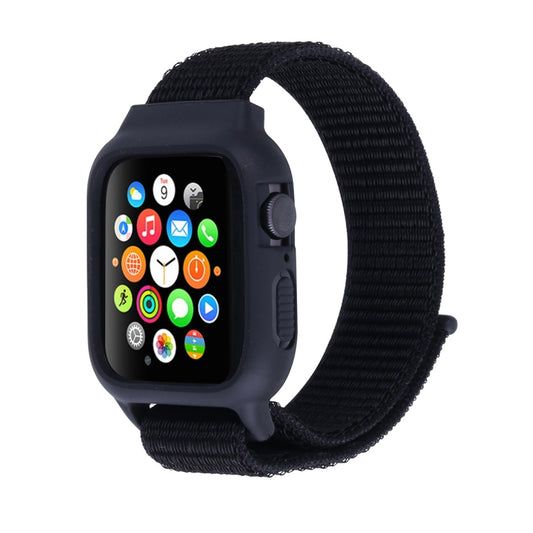 Pour Apple Watch Series 7 45 mm / 6 & SE & 5 & 4 44 mm / 3 & 2 & 1 42 mm Bracelet de montre en nylon avec fermeture auto-agrippante, For Apple Watch Series 7 45mm / 6 & SE & 5 & 4 44mm / 3 & 2 & 1 42mm