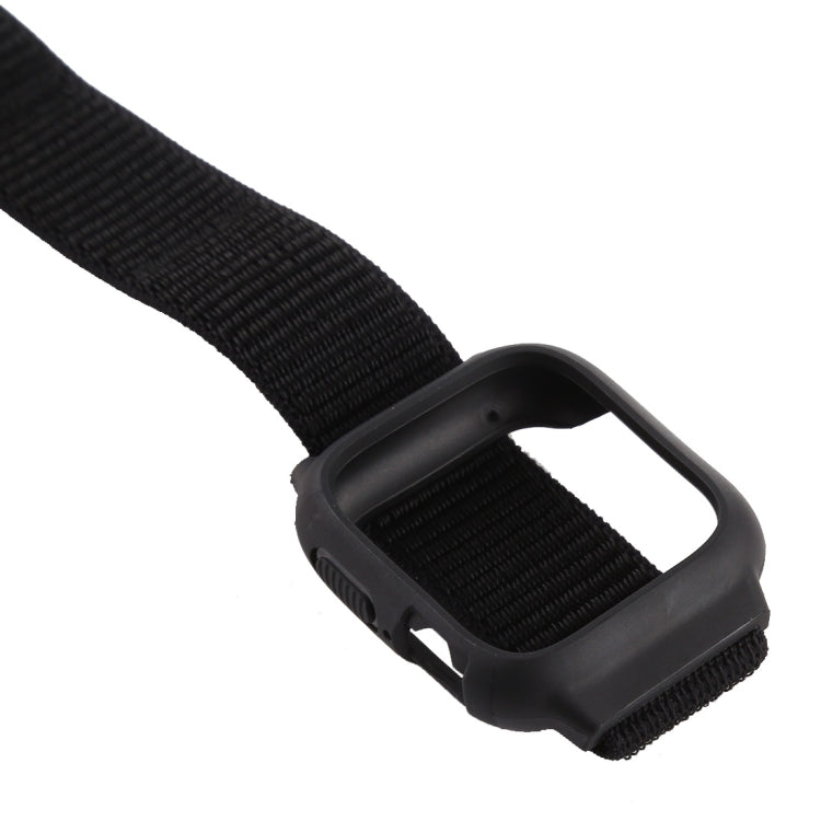 Pour Apple Watch Series 7 45 mm / 6 & SE & 5 & 4 44 mm / 3 & 2 & 1 42 mm Bracelet de montre en nylon avec fermeture auto-agrippante, For Apple Watch Series 7 45mm / 6 & SE & 5 & 4 44mm / 3 & 2 & 1 42mm                                                   ...