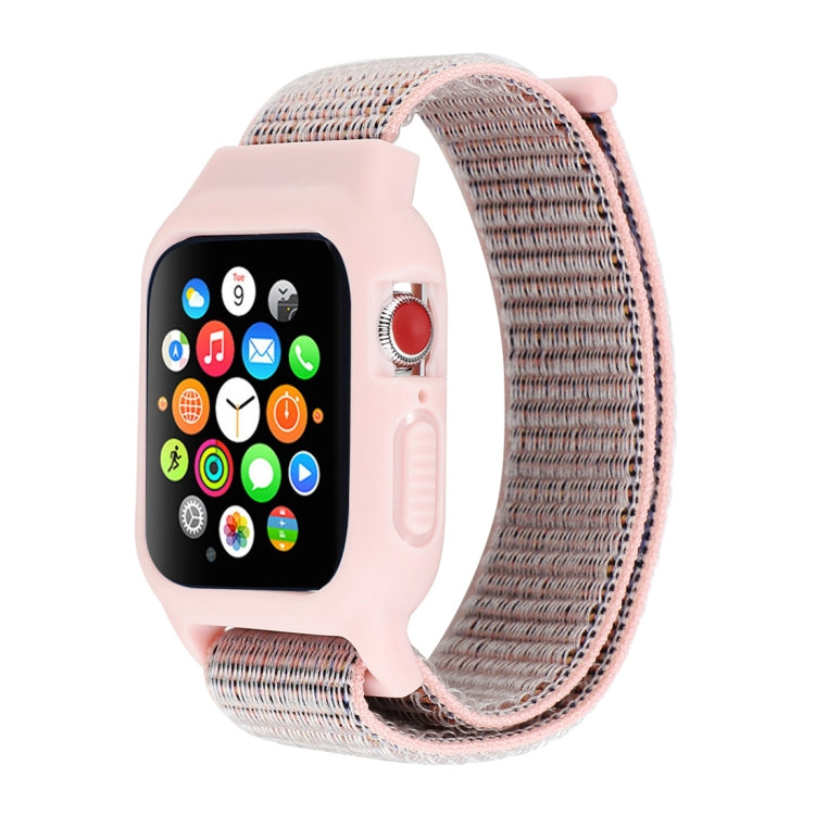 Pour Apple Watch Series 7 45 mm / 6 & SE & 5 & 4 44 mm / 3 & 2 & 1 42 mm Bracelet de montre en nylon avec fermeture auto-agrippante, For Apple Watch Series 7 45mm / 6 & SE & 5 & 4 44mm / 3 & 2 & 1 42mm                                                   ...