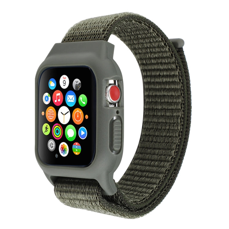 Pour Apple Watch Series 7 45 mm / 6 & SE & 5 & 4 44 mm / 3 & 2 & 1 42 mm Bracelet de montre en nylon avec fermeture auto-agrippante, For Apple Watch Series 7 45mm / 6 & SE & 5 & 4 44mm / 3 & 2 & 1 42mm                                                   ...