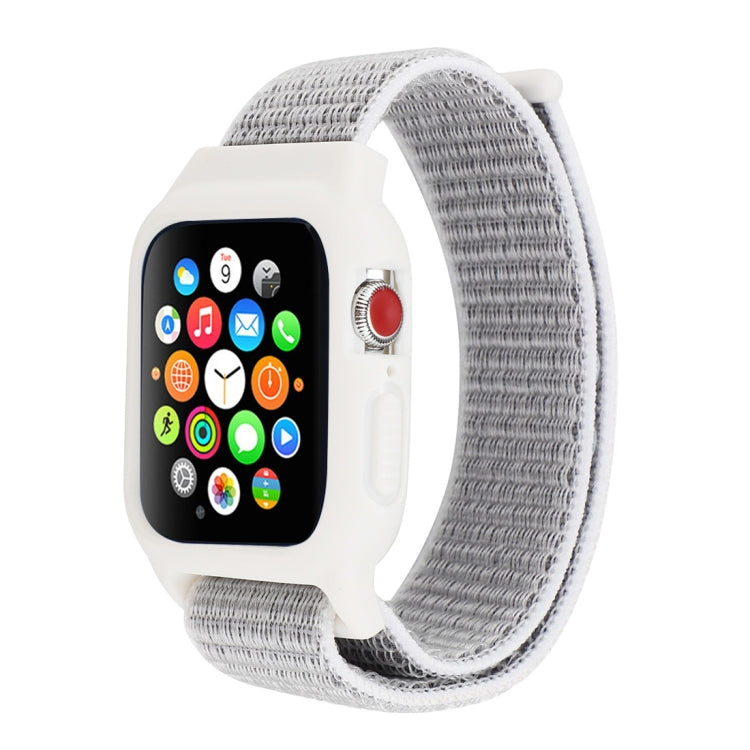 Pour Apple Watch Series 7 45 mm / 6 & SE & 5 & 4 44 mm / 3 & 2 & 1 42 mm Bracelet de montre en nylon avec fermeture auto-agrippante, For Apple Watch Series 7 45mm / 6 & SE & 5 & 4 44mm / 3 & 2 & 1 42mm                                                   ...