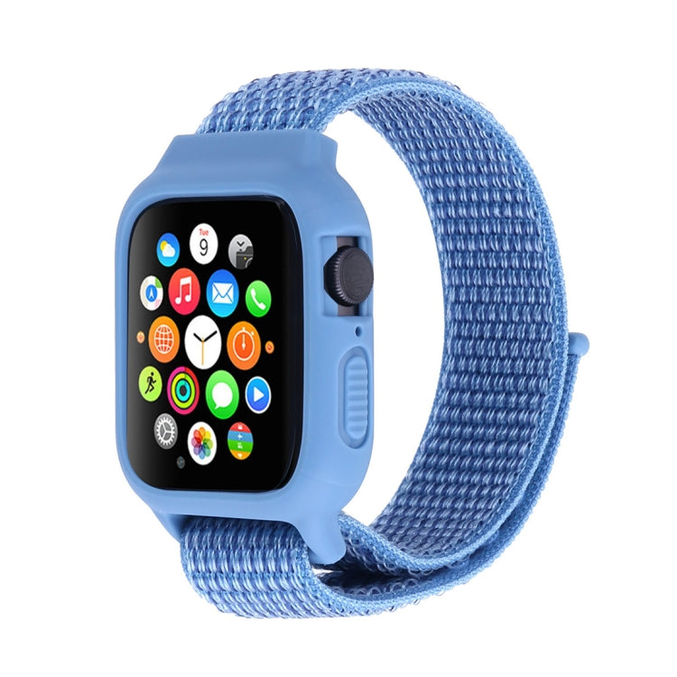 Pour Apple Watch Series 7 45 mm / 6 & SE & 5 & 4 44 mm / 3 & 2 & 1 42 mm Bracelet de montre en nylon avec fermeture auto-agrippante, For Apple Watch Series 7 45mm / 6 & SE & 5 & 4 44mm / 3 & 2 & 1 42mm                                                   ...