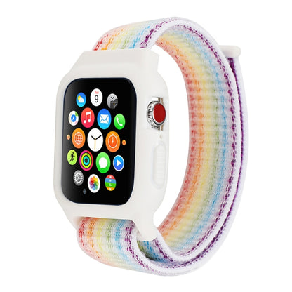 Pour Apple Watch Series 7 45 mm / 6 & SE & 5 & 4 44 mm / 3 & 2 & 1 42 mm Bracelet de montre en nylon avec fermeture auto-agrippante, For Apple Watch Series 7 45mm / 6 & SE & 5 & 4 44mm / 3 & 2 & 1 42mm                                                   ...