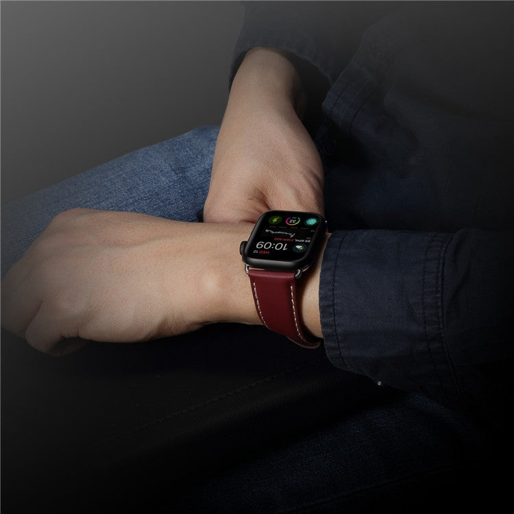Denior Environmental Luxury Car Watch Bracelet de montre en cuir pour Apple Watch Ultra 49 mm / Série 8&7 45 mm / SE 2&6&SE&5&4 44 mm / 3&2&1 42 mm
