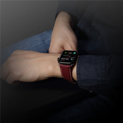 Denior Environmental Luxury Car Watch Bracelet de montre en cuir pour Apple Watch Ultra 49 mm / Série 8&7 45 mm / SE 2&6&SE&5&4 44 mm / 3&2&1 42 mm