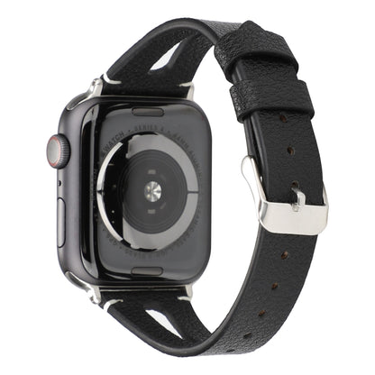 Bracelet de montre en cuir simple en forme de V pour Apple Watch Ultra 49 mm / Série 8&7 45 mm / SE 2&6&SE&5&4 44 mm / 3&2&1 42 mm