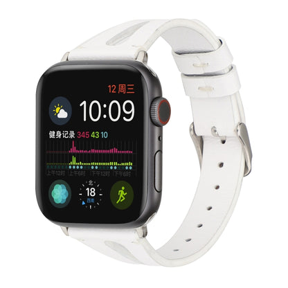Bracelet de montre en cuir simple en forme de V pour Apple Watch Ultra 49 mm / Série 8&7 45 mm / SE 2&6&SE&5&4 44 mm / 3&2&1 42 mm