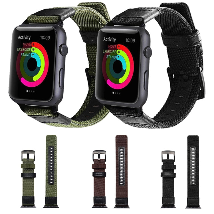 Bracelet de montre en nylon de style Jeep avec boucle en acier inoxydable pour Apple Watch Series 3 & 2 & 1 42 mm, 42mm